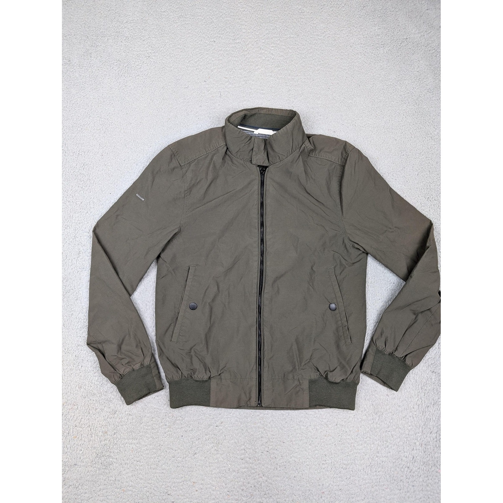 Superdry Jacket Mens Large Green Merchant Line Bomber Full Zip Lined M50002zq